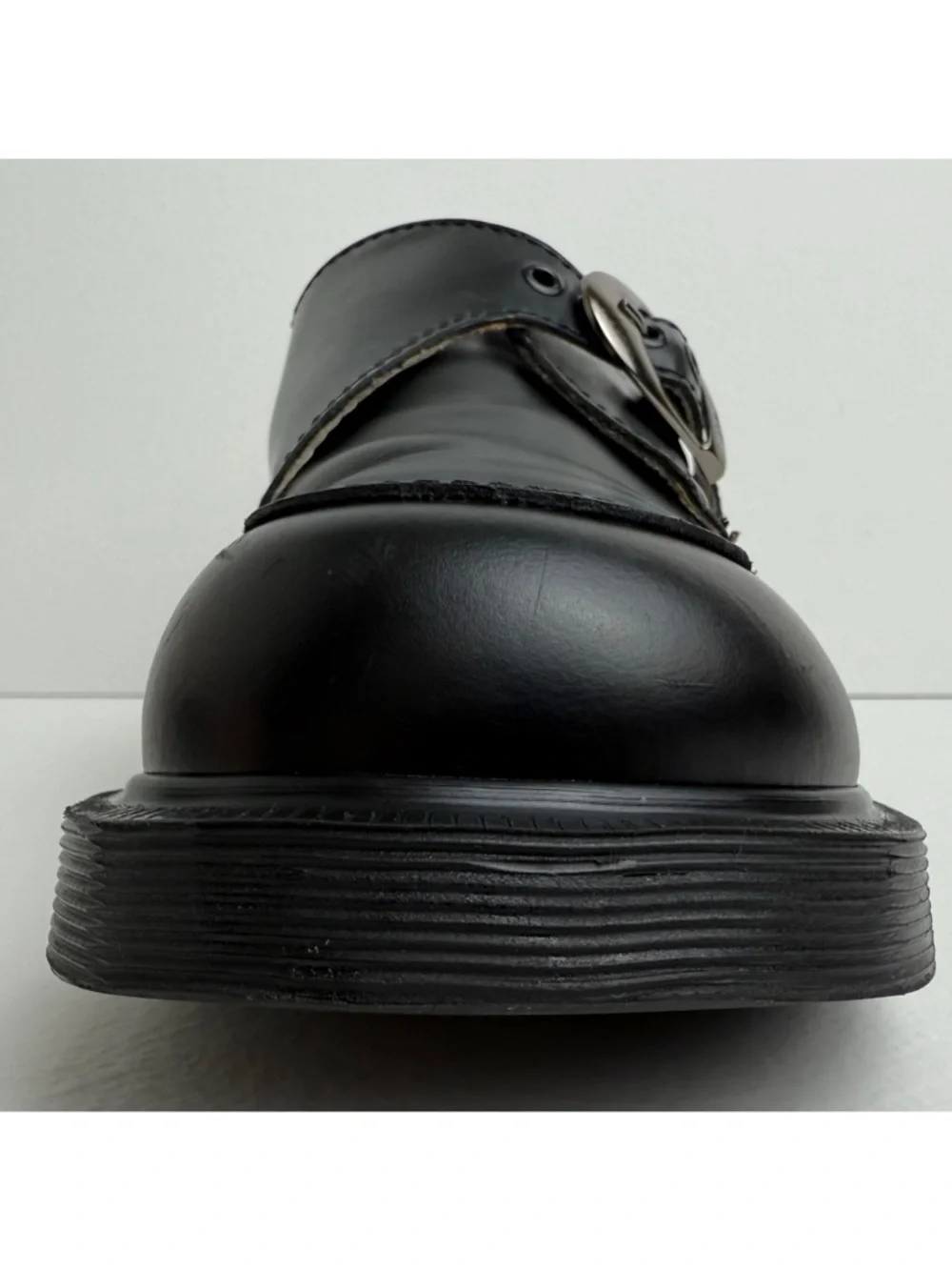 Vintage Dr. Martens England Black Heel Buckle Leather Mary Janes Oxfords UK 5 - Picture 10 of 16